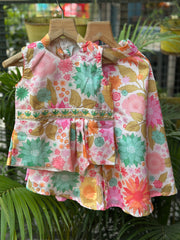 Floral Printed Palazzo Set with Dupatta – For Baby Girls (6month to 4 years)