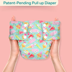 Ice Candy Newborn Cloth Diaper 2.0 with 1 cotton Insert (2 kg - 5 kg)