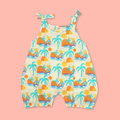 Lil' Paradise - Mulmul Cotton Knot Type Romper