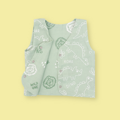 DinoTwist - Reversible Muslin Jabla (Pack of 1)