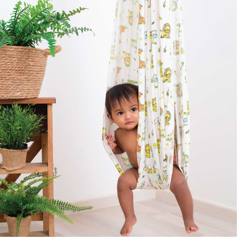 Animal Kingdom Thottil/Jhula/Cotton Cloth Cradle
