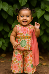 Floral Printed Palazzo Set with Dupatta – For Baby Girls (6month to 4 years)