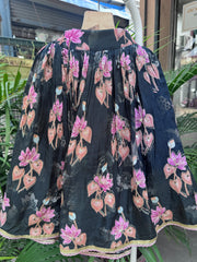 Elegant Black Floral Embroidered Lehenga Choli for Girls | Premium Festive & Wedding Wear | Ages 1–6 Years / 6–12 Years