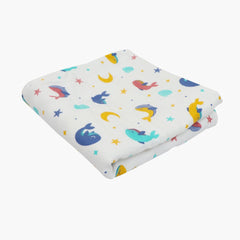 Whale star - Muslin 3 layer Blankets for babies