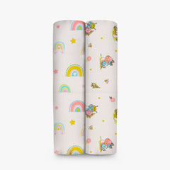 Baby Snail Mail Muslin Cotton Swaddles(Pack of 2)