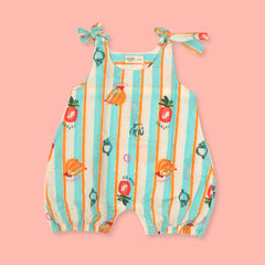 Mini Tropicano - Mulmul Cotton Knot Type Romper