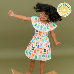 Stampscape - Mulmul Cotton Frill Frock