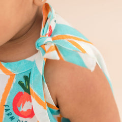 Mini Tropicano - Mulmul Cotton Knot Type Romper