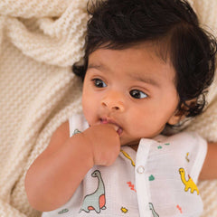 Muslin Jabla Button Type -  (Pack of 3) Combo 1