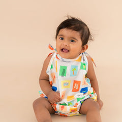 Stampscape - Mulmul Cotton Knot Type Romper