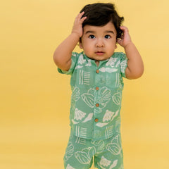 Breezy Leaf - Mulmul Cotton Coord Set