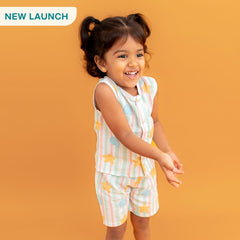Seaside Stripes- Muslin Jabla and Shorts for Babies and Toddlers