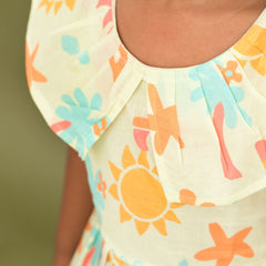 Sun & Surf - Mulmul Cotton Frill Frock
