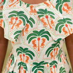 Sunny Safari - Mulmul Cotton Frill Frock