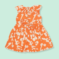 Citrus Splash - Mulmul Cotton Frill Frock