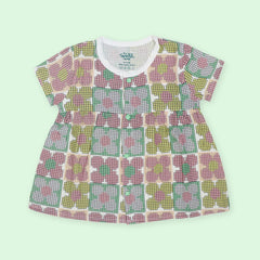Flora Pixels - Muslin Button Frock
