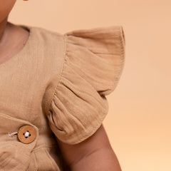 Cinnamon - Muslin Dandelions Frill Frock