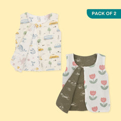 Side A Side B - Reversible Muslin Jabla (Pack of 2)