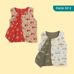 Flip Flop - Reversible Muslin Jabla (Pack of 2)