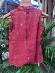 Girls Orange Floral Embroidered Gharara Set – Premium Festive Wear (1–7 Years)