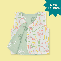 Doodle Roarings - Reversible Muslin Jabla (Pack of 1)