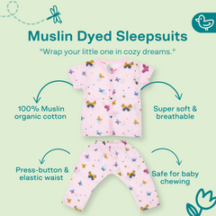 Butterflies - Muslin Sleep Suit for babies and kids (Unisex)