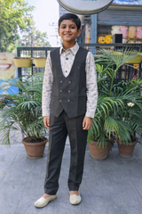 Whizzo Kids black dress for boy – Festive Wear with Soft Cotton Lining (Age 1 to 10 Years)