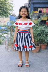 Whizzo Kids White dress for Girls – Festive Wear with Soft Cotton Lining (Age 1 to 10 Years)