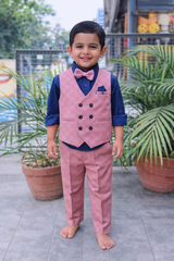 Whizzo Kids pink dress for Boys – Festive Wear with Soft Cotton Lining (Age 1 to 10 Years)
