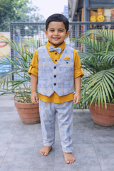 Whizzo Kids Grey dress for Boys – Festive Wear with Soft Cotton Lining (Age 1 to 10 Years)