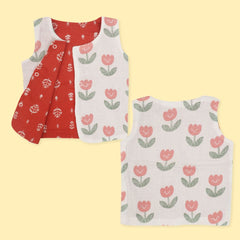 Boo & Back - Reversible Muslin Jabla (Pack of 2)