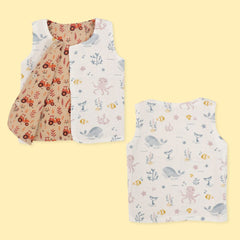 Boo & Back - Reversible Muslin Jabla (Pack of 2)