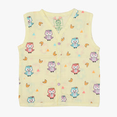 Happy Owl - Muslin Button Jabla