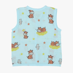 Sleepy Hippo - Muslin Button Jabla