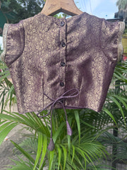 Designer Purple Silk Lehenga Choli Set with Golden Lace Detailing, Stylish Crop Top with Tassel Accents & Flared Skirt – Traditional & Party Wear Outfit for Girls (Age 1 – 6 Years) | WHIZZO Kids