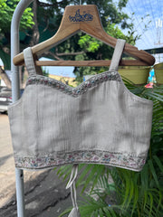 Girls Elegant Beige Palazzo Set with Embroidered Jacket & Bead Tassel Detailing – Festive, Wedding & Party Wear Outfit (Age 5 to 16 Years)