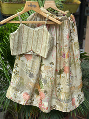 Lightweight Modal Silk Forest Tale Lehenga Choli Set for Girls (Age 1β6 Years) β Soft & Comfortable Ethnic Wear