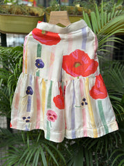 Blooming Red Poppy Print Modal Silk Palazzo/Gharara Set for Girls (Age 1β6 Years) β Ultra Soft & Lightweight Ethnic Wear