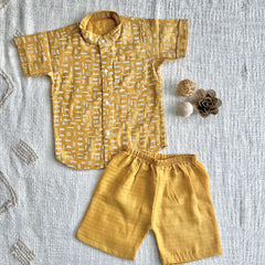 Babies Collared Co-ord sets Mustard
