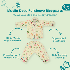 Oh My Deer - Muslin Full Sleeve Sleep Suit for babies and kids (Unisex)