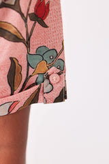 "Boys Printed Partywear Shirt in Soft Mul Mul Fabric - Charming Peach Color"