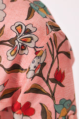 "Boys Printed Partywear Shirt in Soft Mul Mul Fabric - Charming Peach Color"