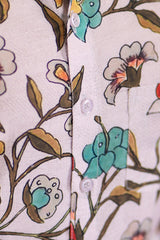 "Boys Printed Partywear Shirt in Soft Mul Mul Fabric - Classic Grey for Stylish Celebrations"