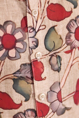 "Boys Printed Partywear Shirt in Soft Mul Mul Fabric - Timeless Ivory Hue"