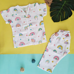 Unicorn Rainbow - Muslin Sleep Suit for babies and kids(Unisex)