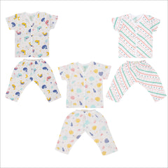 Muslin Sleep Suit for babies and kids (Unisex) Combo 1 Pack of 3
