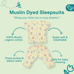 Happy Owl - Muslin Sleep Suit for babies and kids (Unisex)