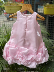 SATIN BUTTERFLY DRESS A LINE