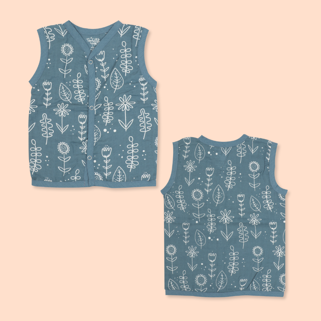 Muslin Jabla Button Type for Babies - Pack of 4