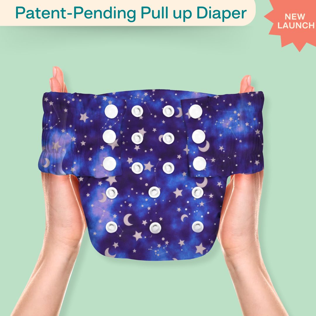 Indigo - Newborn Cloth Diaper 2.0 with 1 cotton Insert (2 kg - 5 kg)